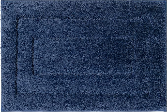 GRANNY SAYS Navy Bathroom Rugs, Bath Mats for Bathroom Non-Slip, Super Soft and Water Absorbent, Microfiber Bath Rugs Washable, Large Bath Rugs for Floor, Tub and Shower, 36" x 24"
