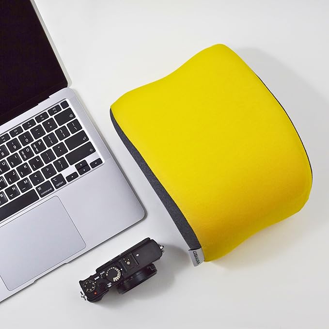 Side Sleeper Pillow for Adults with Additional Gray Pillow Cover - 100% Memory Foam Cuddle Pillow - Thick to Support Shoulder & Arm Pain - Compact for Office, Travel, Reading, iPad/Cellphone Use