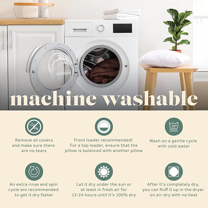 Goose Down Travel Pillow - Filled with 800 Fill Power European Goose Down, Egyptian 300 Thread Count 100% Cotton Cover for Plane car & Home - Made in USA (12x16)