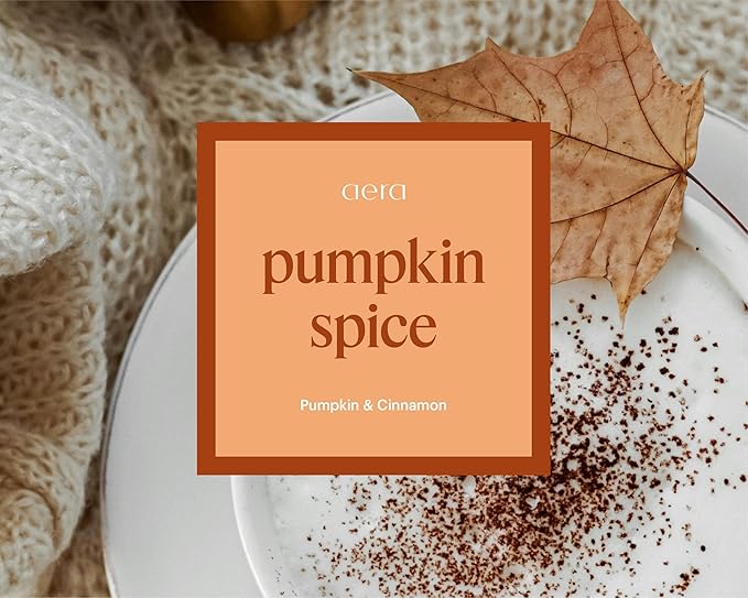 Aera Pumpkin Spice Home Fragrance Scent Refill - Notes of Pumpkin, Clove and Vanilla - Works with The Aera Diffuser - Limited Edition