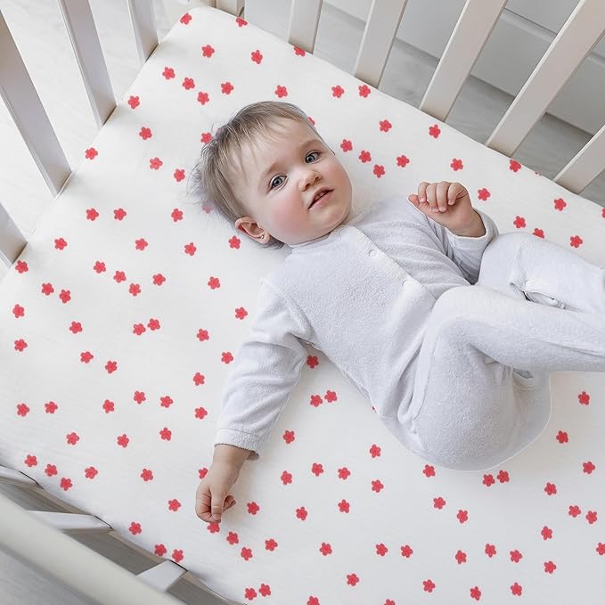 Extra Soft Muslin Fitted Crib Sheets 100% Cotton Baby Crib Sheets for Standard Crib Mattress | 28 X 52 Inches