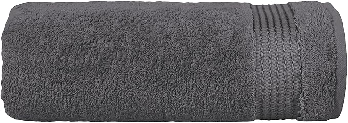 Elegant Comfort Premium Turkish Cotton 1 Piece Jumbo Bath Towel - 35 x 70 inch, Luxurious Hotel Spa Quality 100% Turkish Cotton Large Bath Towel - Highly Absorbent - Soft Bathroom Towel, Gray