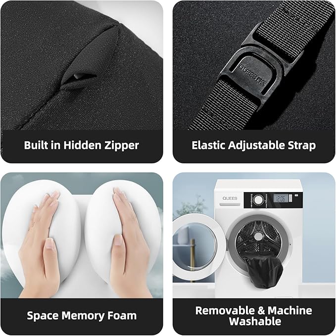 BABUR Car Headrest Pillow for Driving - Travel Neck Pillow Memory Foam for Neck Pain Relief