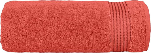 Elegant Comfort Premium Turkish Cotton 1 Piece Jumbo Bath Towel - 35 x 70 inch, Luxurious Hotel Spa Quality 100% Turkish Cotton Large Bath Towel - Highly Absorbent - Soft Bathroom Towel, Coral