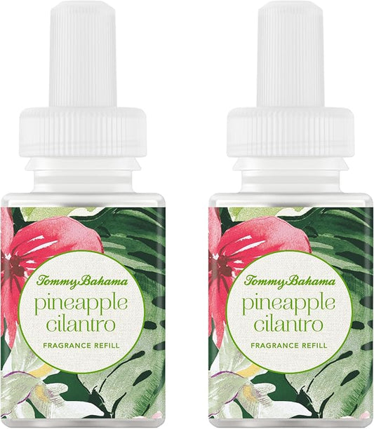Pura & Tommy Bahama Home Scent Refill - Smart Home Air Diffuser - Up to 120-Hours of Premium Fragrance per Refill - Household Essential - Diffuser Fragrance - 2 Pack, Pineapple Cilantro