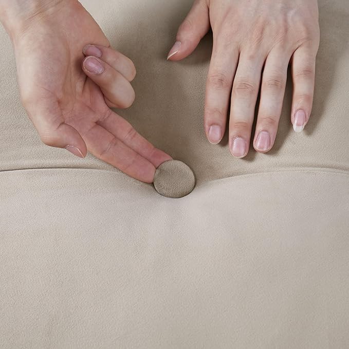 Headboard Pillow King - Bed Wedge Pillow for Headboard - Large & Versatile Triangle Cushion Reading Support Pillow, King - 76", Beige/Cream