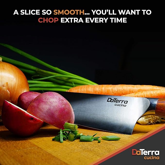 DaTerra Cucina Chef Knife - 8 Inch | Eisenrose - Sharp German Steel - Professional Kitchen Knives