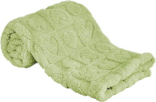 Fleece Baby Blanket Heart Checkered Blanket, Ultra Soft Cozy Baby Blankets for Boys Girls, Fluffy Infant Toddler Newborn Receiving Blankets for Crib Stroller 30”×40” (Green)