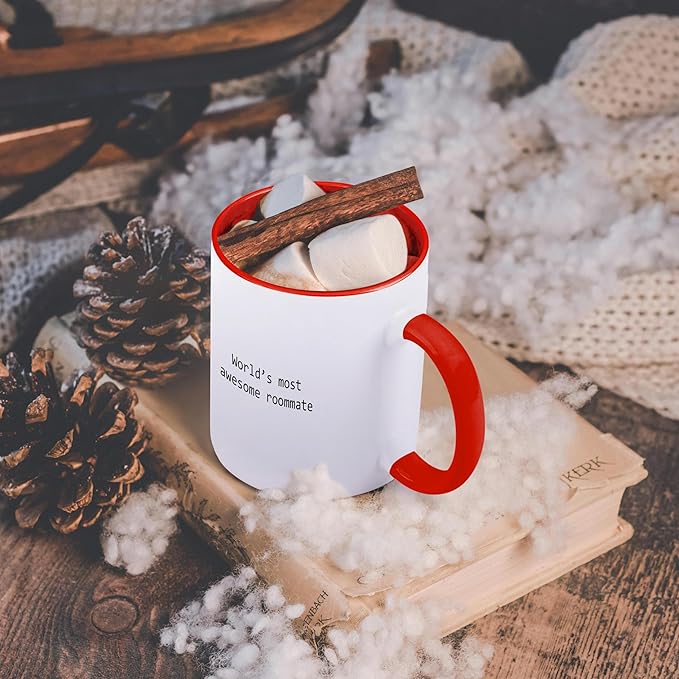 3dRose Mug, 15oz, Red/White