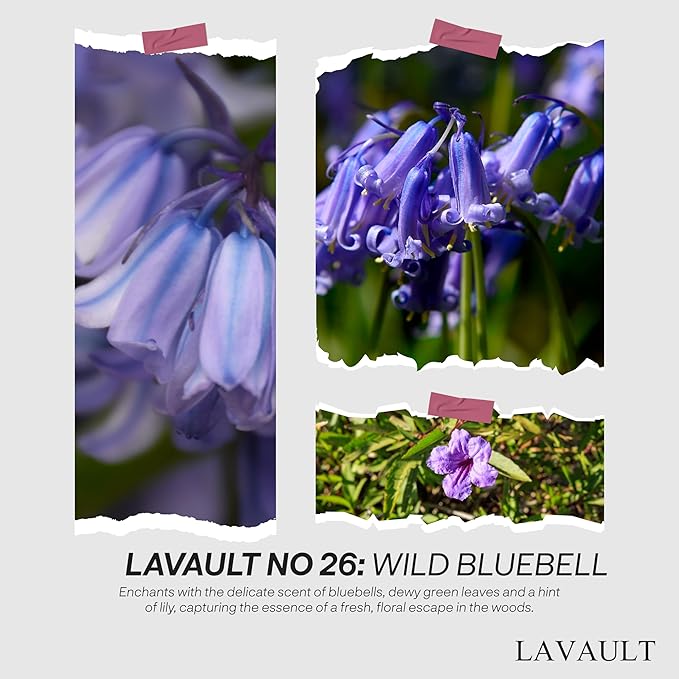 Reed Diffuser for Bathroom, Home, Office, Living Room, Bathroom- Fragrance Gift Set - Essential Oil Diffusers for Aromatherapy - Home Fragrance Diffuser - Room Aroma - Wild Bluebell Scent