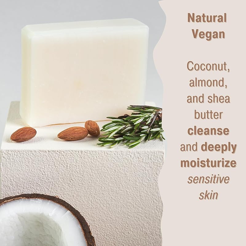 All Natural Rosemary Soap | Natural Soap for Women and Men for Body, Face, and Hands | Handmade Soap | Coconut & Almond Oils with Shea Butter Rosemary (Pack of 4)