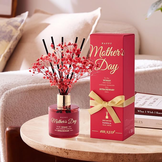 Airkeep Reed Diffuser Set,Scented Diffuser Oil with 8 Sticks,Home Fragrance Reed Diffuser for Bedroom,Bathroom Home Décor,Best Gifts for Women