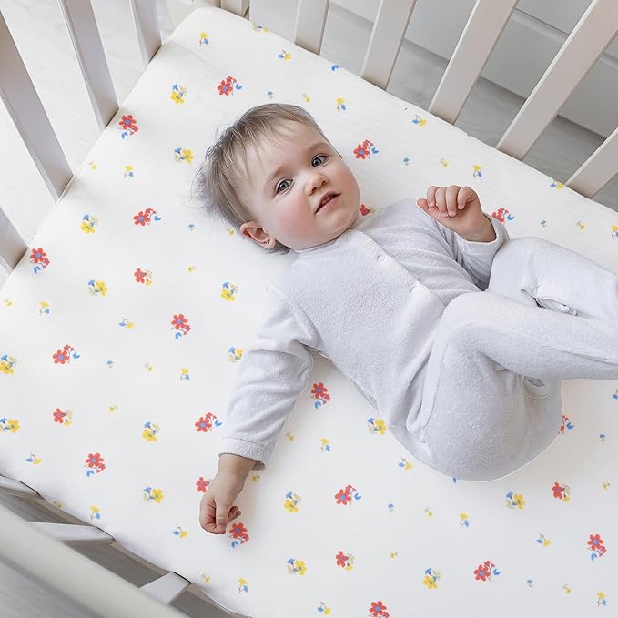 Extra Soft Muslin Fitted Crib Sheets 100% Cotton Baby Crib Sheets for Standard Crib Mattress | 28 X 52 Inches