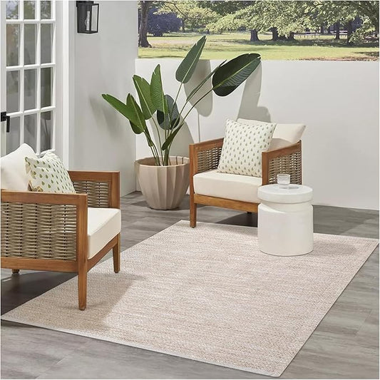 Poly Cotton Area Rug 48x72 Inch – Natural Matty Texture, Machine Washable 4x6 Ft Rug for Living Room – 80% Polyester 20% Cotton – Rustic Farmhouse Style Floor Carpet Bedding Craft