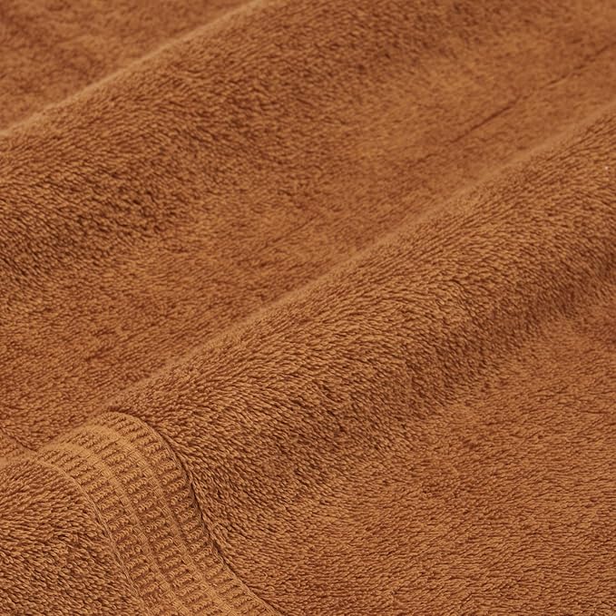 HOMELOVER 6 Piece Towel Set - 100% Organic Cotton 2 Bath Towels & 4 Hand Towels - 500 GSM, Hotel & Spa Quality, Soft, Quick Dry, Highly Absorbent Bathroom Essentials (Sahara Brown)
