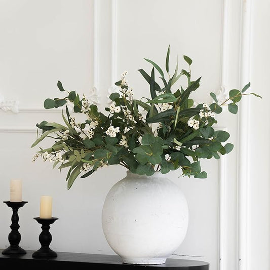 MISSPIN Artificial Flowers with Greenery Stems Faux Plants Indoor Branches for Tall Vase Ultra-Realistic, 11 Pcs Wedding Centerpieces, Home Decor & DIY Bouquets