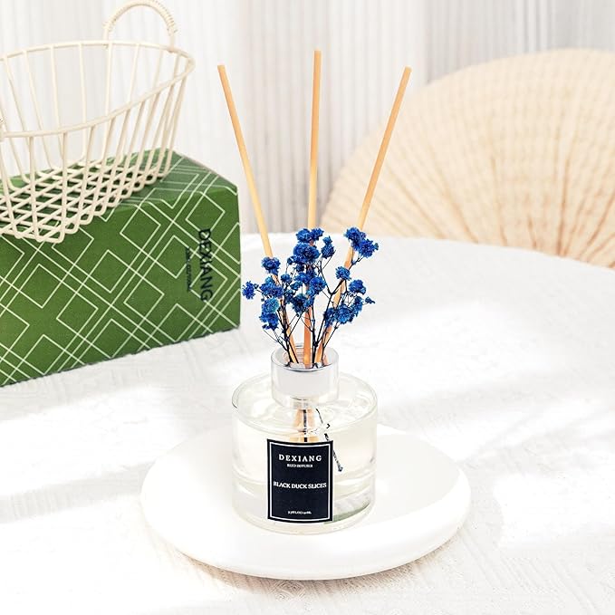 Strange Black Opium Reed Diffuser Set - 3.38 fl oz (100ml) Essential Oil with 6 Reed Sticks | Home & Bathroom Decor