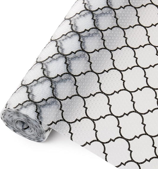 Cooyes Shelf Liner – Non-Slip Shelf Liners for Kitchen Cabinets – Waterproof Shelf Paper with Modern Pattern – Durable EVA Cabinet Liners