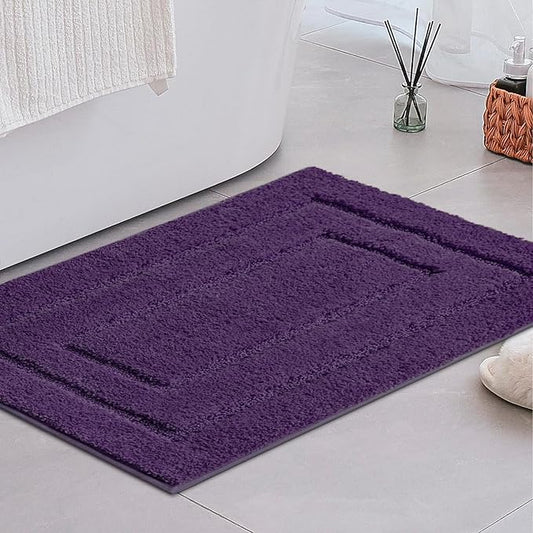 GRANNY SAYS Bathroom Rug Mat,36" x 24" Bath Mats for Bathroom Non-Slip, Super Soft and Water Absorbent, Microfiber Bath Rugs, Machine Wash Dry, Large Shower Bath Rugs for Floor, Purple