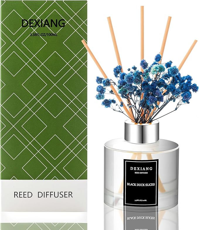 Strange Black Opium Reed Diffuser Set - 3.38 fl oz (100ml) Essential Oil with 6 Reed Sticks | Home & Bathroom Decor