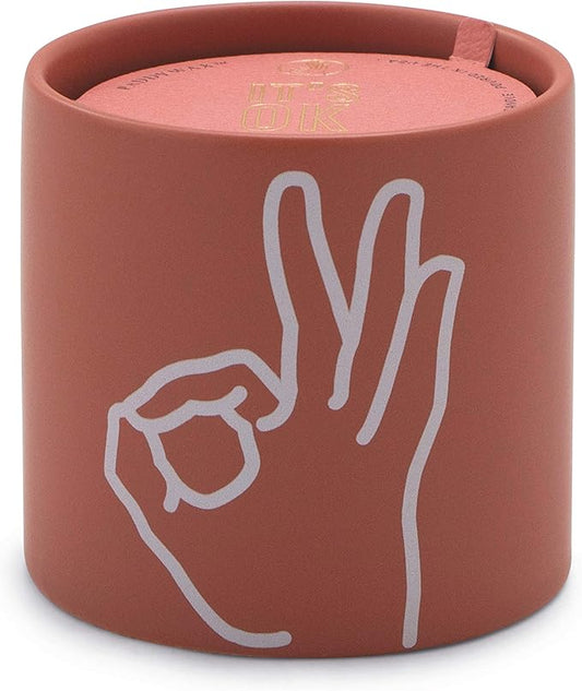 Paddywax Impressions Artisan Hand-Poured Scented Candle, 5.75-Ounce, Living Coral - Ok (Rosewater & Santal)