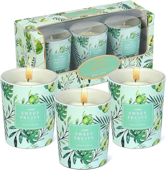 Scented Candles Gifts for Women， 3 PCS Soy Candles for Home Scented, Jar Candle Gift Set for Wife Friends Bath Yoga Birthday Christmas Valentine Anniversary(English Pear & Little Canglan)