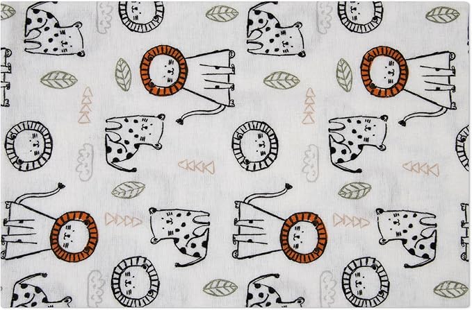 4-Pack Unisex Baby Cotton Flannel Receiving Blankets, One Size Newborn Swaddle Blankets (30 x 30)