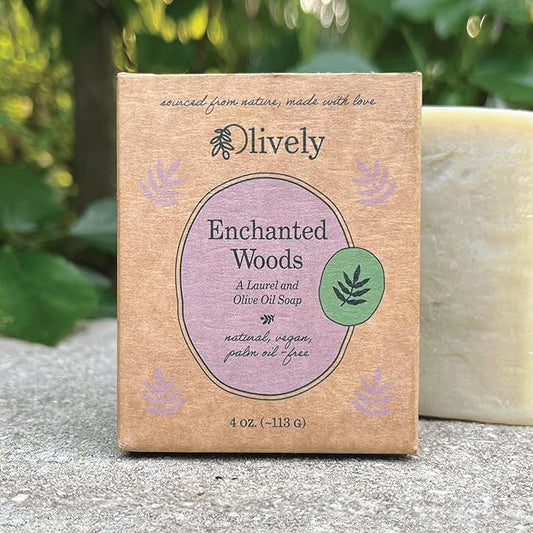 Enchanted Woods - All Natural Soap Bar - Soap Bar handmade with Laurel and Olive Oil - Bar Soaps made with 100% natural ingredients - Body and Bath Soap - Vegan