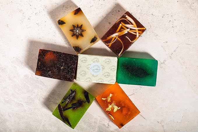 SABUN CO. Rose Oil Soap - Enriched with Rose Essential Oil & Rose Petals - 100% Handcrafted, pH Balanced, Moisturizing Natural Glycerin Soap - GREAT For Sensitive Skin & Facial Care [4.23 oz - 120 gr]