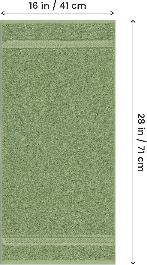 Utopia Towels 6 Pack Premium Hand Towels Set, 16 by 28 inches, 100% Ring Spun Cotton, Ultra Soft and Highly Absorbent 600GSM Towels for Bathroom, Gym, Shower, Hotel, and Spa, Sage Green