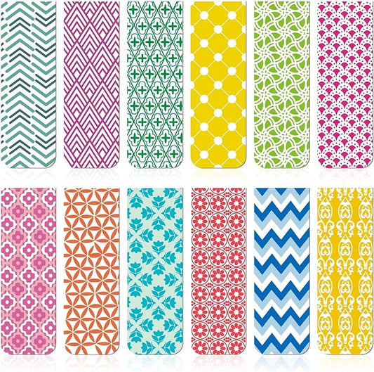 Zonon 24 Pcs Magnetic Bookmarks Clips Women Christmas Bookmark Magnetic Page Markers for Women Colorful Page Markers for Students Teachers Reading Xmas Gift(Cute)