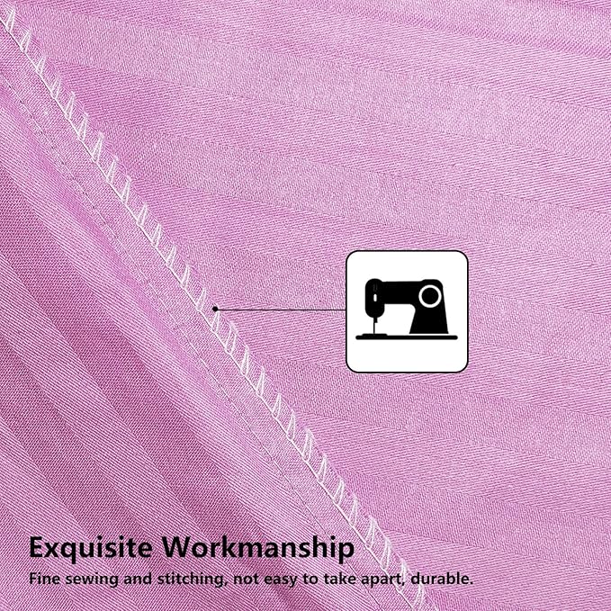 Toddler Pillowcases Set of 2, Hypoallergenic 14x19 Pillow Cover Fits Pillows Sized 13x18 or 14x19, 100% Soft Cotton Envelope Closure Kids Pillowcase for Sleeping, Machine Washable, Pink Stripe