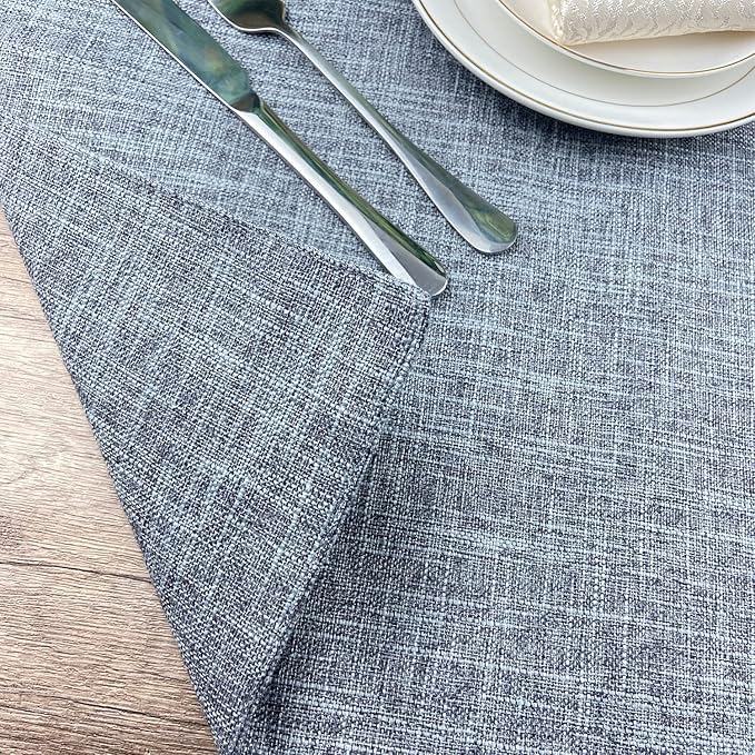 Weabetfu Cloth Placemats Set of 4 Heat Resistant Dining Table Placemmats Cotton Linen Machine Washable Kitchen Table Mats Wrinkle Free Thick Fabric Place Mats,Easy to Clean,13" x 19" Gray