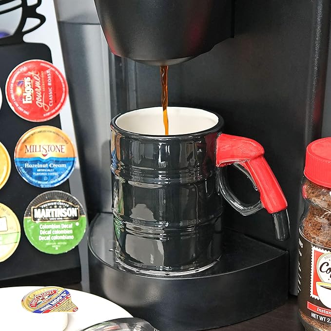 Oil Drum Gas Pump Handle 14oz Ceramic Coffee & Tea Mug - Fairly Odd Novelties