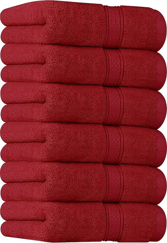 Utopia Towels 6 Pack Premium Hand Towels Set, 16 by 28 inches, 100% Ring Spun Cotton, Ultra Soft and Highly Absorbent 600GSM Towels for Bathroom, Gym, Shower, Hotel, and Spa, Red