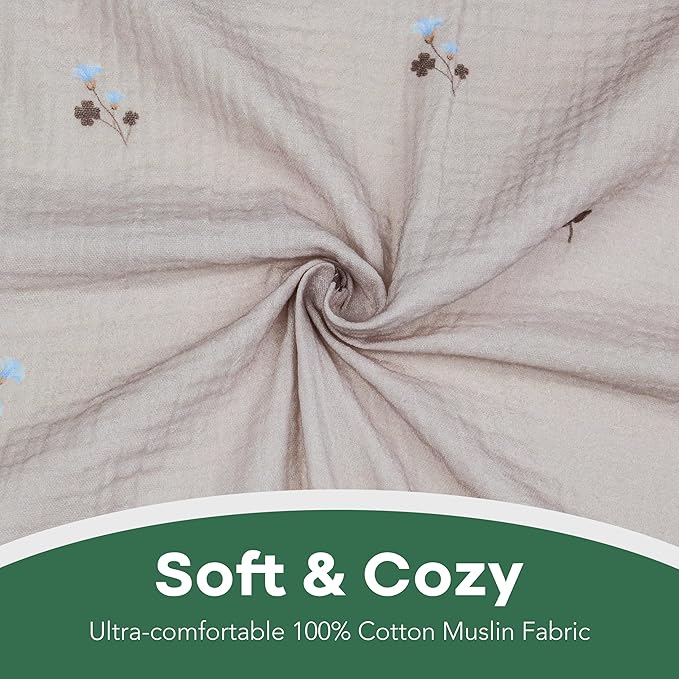 Extra Soft Muslin Fitted Crib Sheets 100% Cotton Baby Crib Sheets for Standard Crib Mattress | 28 X 52 Inches