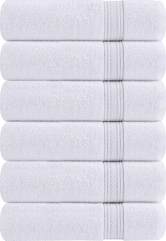 Utopia Towels 72 Pack Premium Hand Towels Set, (16 x 28 inches) 100% Ring Spun Cotton, Ultra Soft and Highly Absorbent 600GSM Towels for Bathroom, Gym, Shower, Hotel, and Spa (White)
