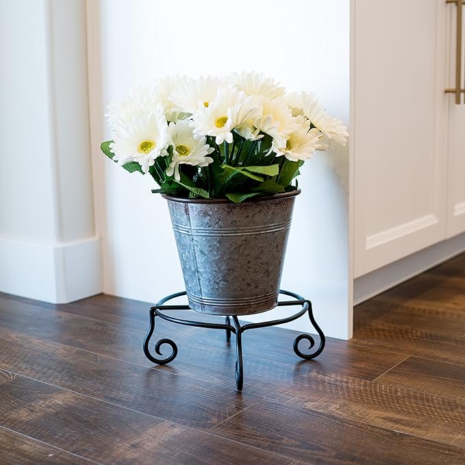 Achla Designs Piazza Flower Pot Plant Stand, Small,Black