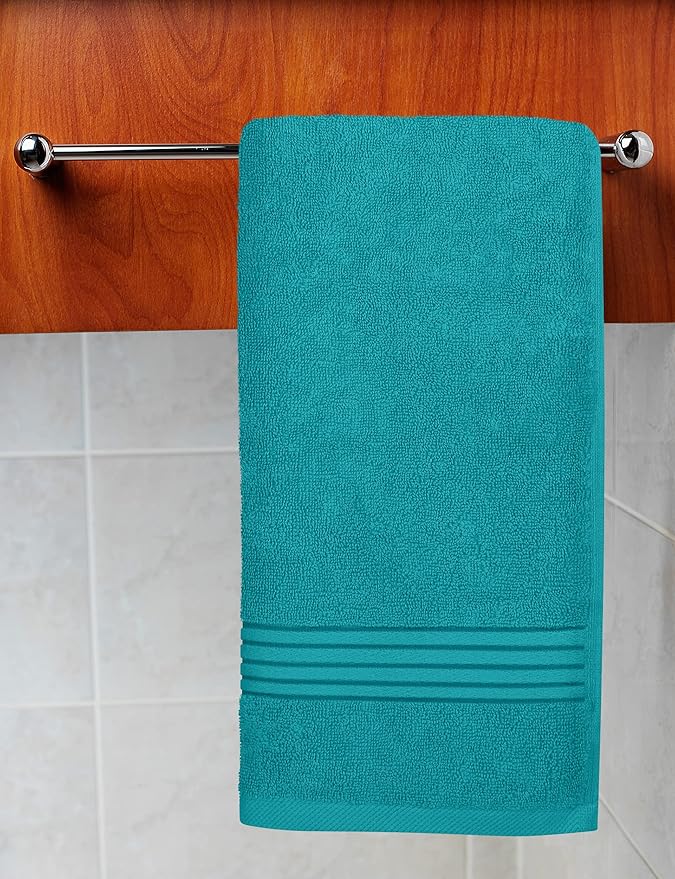 Utopia Towels 6 Piece Premium Hand Towels Set, (16 x 28 inches) 100% Ring Spun Cotton, Lightweight and Highly Absorbent Towels for Bathroom, Travel, Camp, Hotel, and Spa (Turquoise)