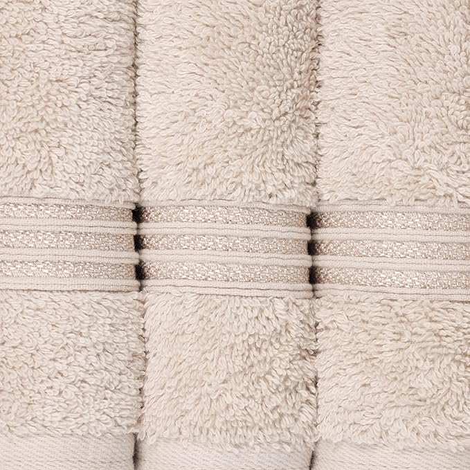 Superior Egyptian Cotton Face Towel/Washcloth Set, Small Towels for Home Bathroom, Master, Guest Bath, Decor Essentials, Quick Dry, Absorbent, Spa, Hotel, Resort, Adult, Kids, Set of 10, Stone