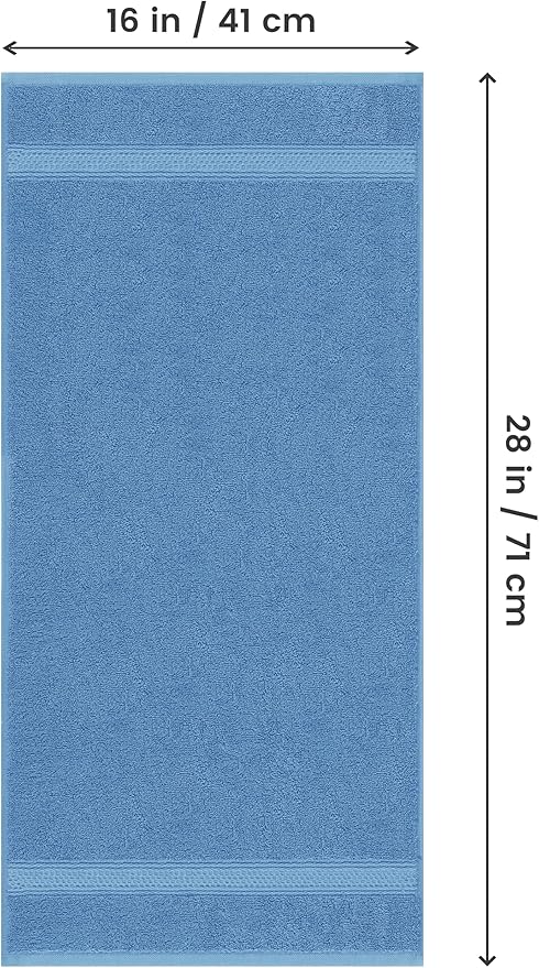 Utopia Towels 6 Pack Premium Hand Towels Set, 16 by 28 inches, 100% Ring Spun Cotton, Ultra Soft and Highly Absorbent 600GSM Towels for Bathroom, Gym, Shower, Hotel, and Spa, Electric Blue