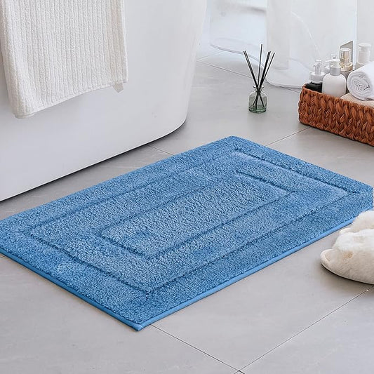GRANNY SAYS Blue Bathroom Rugs Non Slip, 20" x 32", Bath Rugs for Bathroom, Bath Rugs Washable，Absorbent Bath Mats for Floor, Shower Rug for Bath, Microfiber Bath Mat for Tub