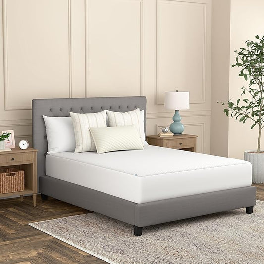 Sealy Spot and Stain Protection Fitted Mattress Protector- Queen Size Soft Polyester Waterproof Mattress Cover