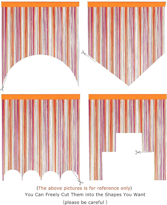 Doorways String Curtain Door Curtains,Bedroom Decor Kitchen Closet Living Room Laundry Fringe Hallway Tassel Screen Room Divider Boho Hippie Hanging for Wedding and Party(39x110inch/100×280cm,Rainbow)