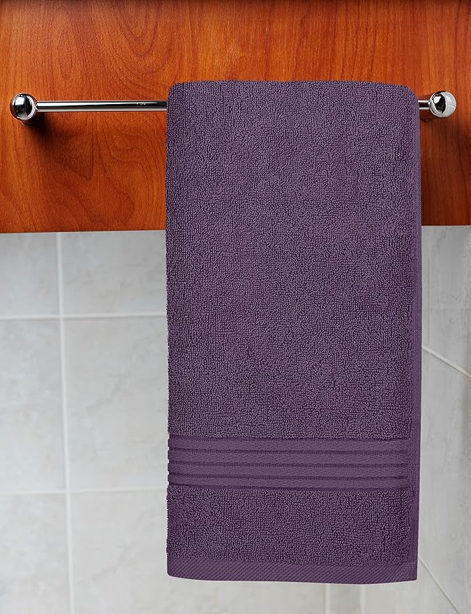 Utopia Towels 6 Piece Premium Hand Towels Set, 16 by 28 inches, 100% Ring Spun Cotton, Lightweight and Highly Absorbent Towels for Bathroom, Travel, Camp, Hotel, and Spa, Plum