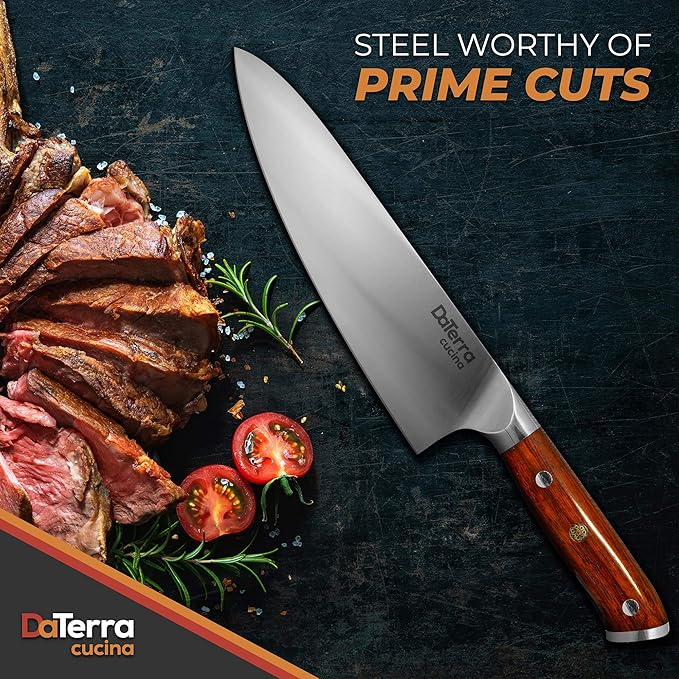 DaTerra Cucina Chef Knife - 8 Inch | Eisenrose - Sharp German Steel - Professional Kitchen Knives