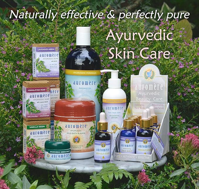 Auromere Ayurvedic Bar Soap, Vanilla Neem - Eco Friendly, Handmade, Vegan, Cruelty Free, Natural, Non GMO (2.75 oz), 4 pack