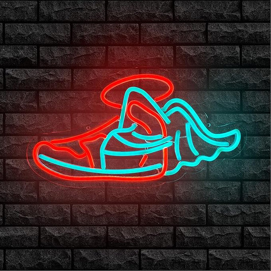 Sports Shoe Neon Sign Sneaker Neon Signs for Wall Decor,Dimmable LED Neon Light Sign for Bedroom Man Cave Wall Art, Boy Birthday Gift, Room Decor