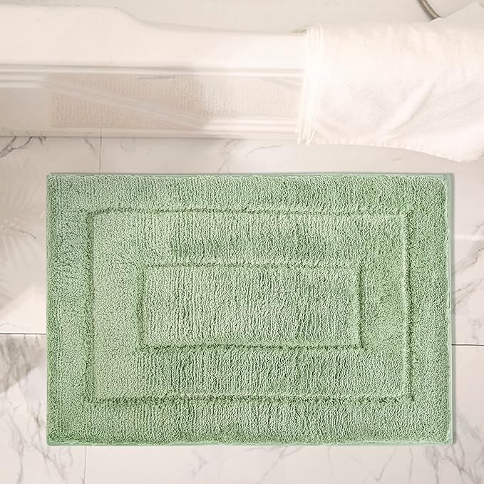 GRANNY SAYS Sage Green Bathroom Rugs Non Slip, 24" x 36", Large Bathroom Rugs Washable, Bath Rugs for Floor, Bath Mats for Floor, Microfiber Bath Mat for Tub, Absorbent Shower Rug