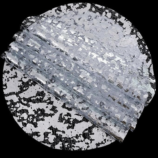 Sliver Placemats Disposable Round Table Mat 13 Inch Silver Foil Mesh Pressed Paper Placemat Sliver Tablecloths Table Runner for Party Wedding Home Dinners Table Decor (Silver, 50 Pcs)